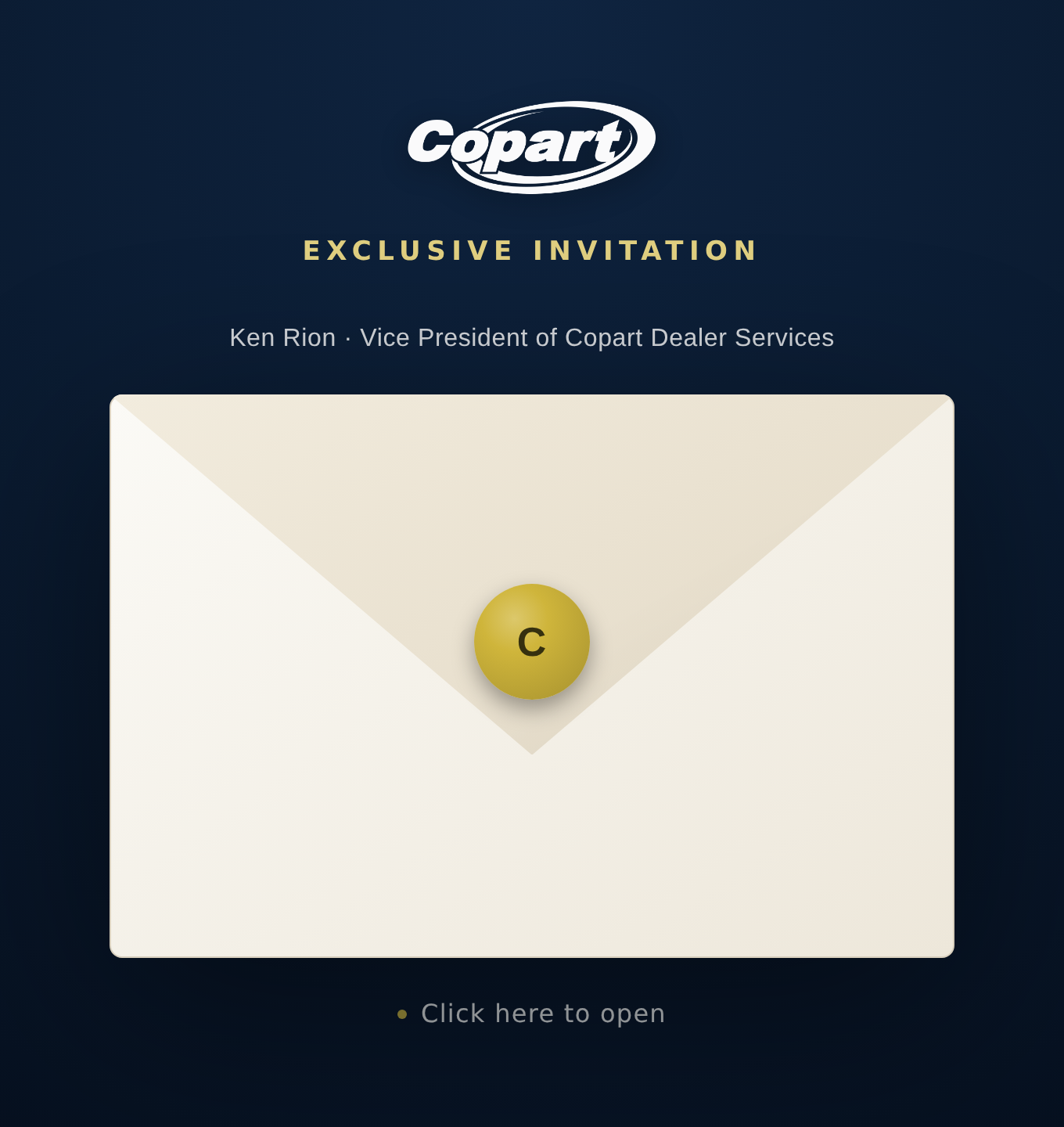 Copart Dealer Services Invitation